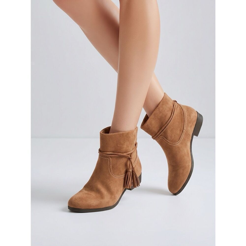 Light Brown Suede Boots Size 4